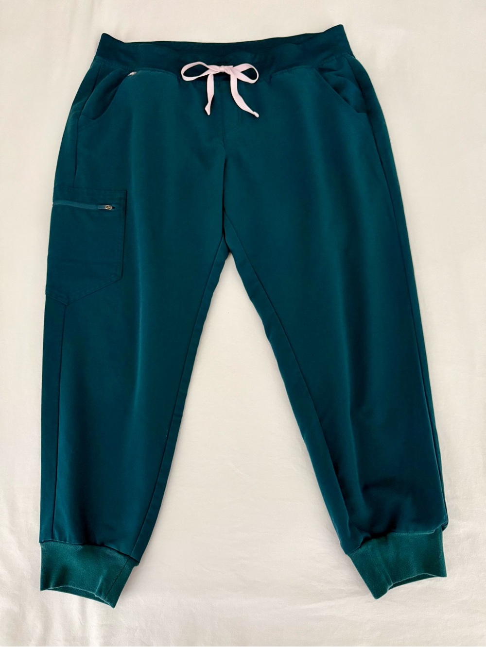 FIGS Zamora Petite Teal Jogger Scrub Pants Technical Collection XLP Medical